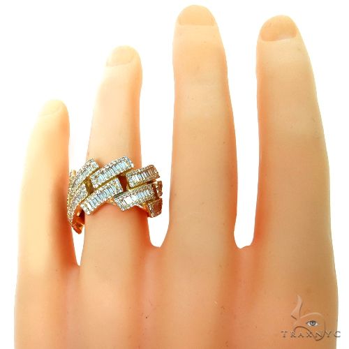18K Gold Custom Made Baguette Diamond Ring, photo 6 of 6