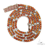 Custom Made Barrel Lock Sapphire Diamond Tennis Chain 67478 - Image 1