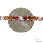 Custom Made Barrel Lock Sapphire Diamond Tennis Chain 67478 - Image 6