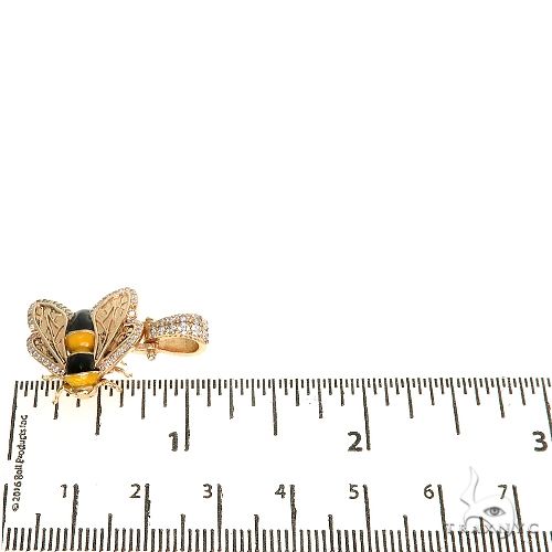 14K Gold Custom Made Bee Diamond Pendant, photo 6 of 6