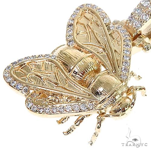 14K Gold Custom Made Bee Pendant, photo 3 of 6