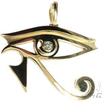 Custom Made Bezel Diamond Eye of Horus Pendant Egyptian Evil Eye 63812 - Image 1