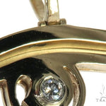 Custom Made Bezel Diamond Eye of Horus Pendant Egyptian Evil Eye 63812 - Image 3