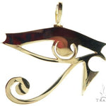 Custom Made Bezel Diamond Eye of Horus Pendant Egyptian Evil Eye 63812 - Image 4