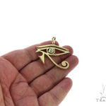 Custom Made Bezel Diamond Eye of Horus Pendant Egyptian Evil Eye 63812 - Image 5