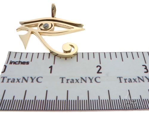 Custom Made Bezel Diamond Eye of Horus Pendant Egyptian Evil Eye 63812 - Image 6