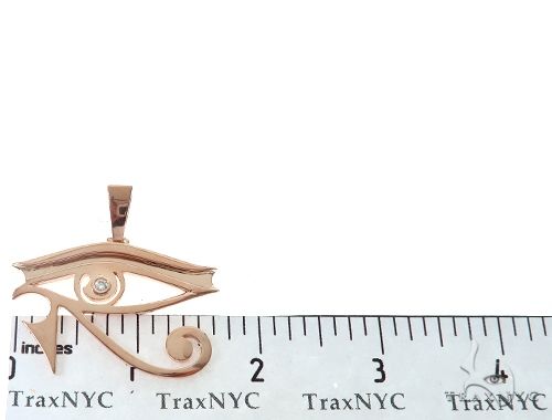 Custom Made Bezel Diamond Eye of Horus Pendant Egyptian Evil Eye 65130 - Image 6