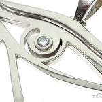 Custom Made Bezel Diamond Eye of Horus Pendant Egyptian Evil Eye 65131 - Image 4