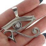 Custom Made Bezel Diamond Eye of Horus Pendant Egyptian Evil Eye 65131 - Image 5