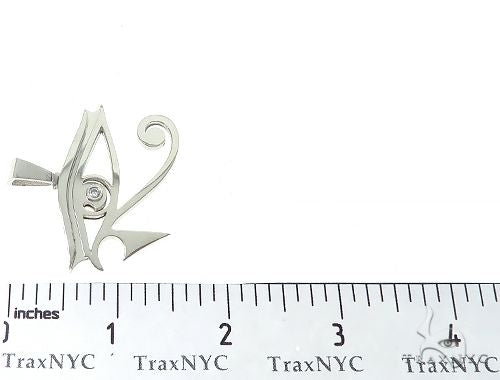 Custom Made Bezel Diamond Eye of Horus Pendant Egyptian Evil Eye 65131 - Image 7