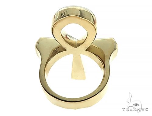 14K Gold Custom Made Big Heavy Ankh Ring, photo 5 of 7