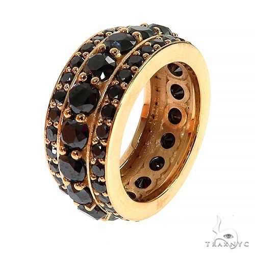 14K Gold Custom Made Black Diamond Ring, photo 4 of 5