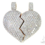 Custom Made Broken Heart Diamond Pendant 65655 - Image 1