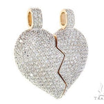 Custom Made Broken Heart Diamond Pendant 65655 - Image 3