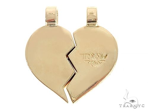 Custom Made Broken Heart Diamond Pendant 65655 - Image 4