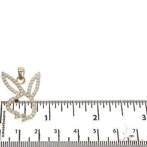 14K Gold Custom Made Bunny Diamond Pendant, photo 5 of 6