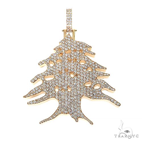 Custom Made Cedar Tree Diamond Pendant 67597 - Image 1