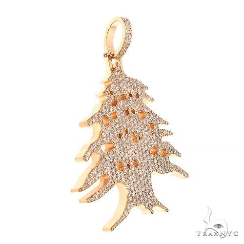 Custom Made Cedar Tree Diamond Pendant 67597 - Image 2
