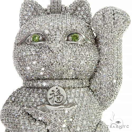 Custom Made Chinese Lucky Cat Diamond Pendant 66600 - Image 4