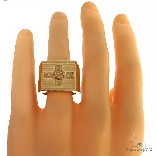 14K Gold Custom Made Cross Ring, photo 7 of 7