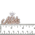 Custom Made Crown Name Diamond Pendant 67250 - Image 5