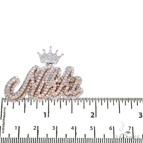 Custom Made Crown Name Diamond Pendant 67250 - Image 5
