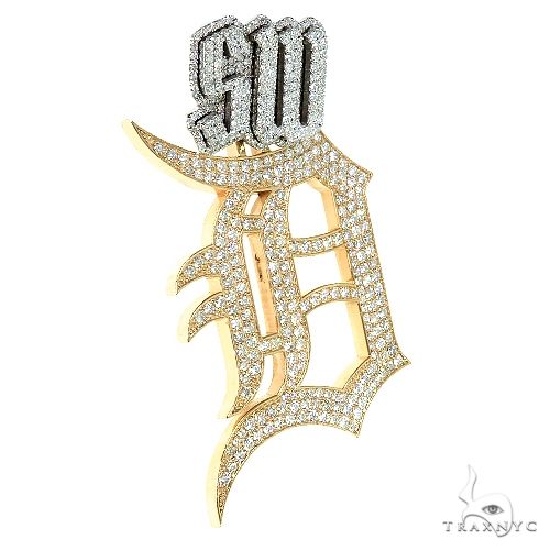 Custom Made 'D' Logo Diamond Pendant 67080 - Image 2