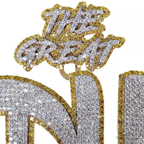 Custom Made 'DH' Diamond Pendant 68486 - Image 3