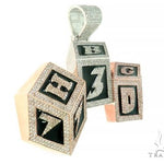 Custom Made Diamond 3 Blocks 730 Pendant 65784 - Image 2