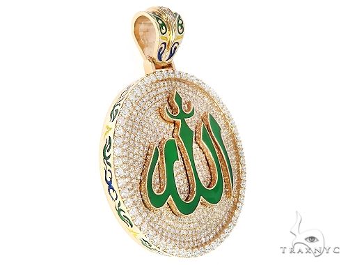 Custom Made Diamond Allah Islam Pendant 65486 - Image 2