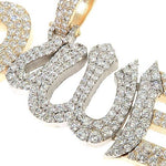 Custom Made Diamond Allah Symbol 'ROWE' Name Pendant 67213 - Image 3