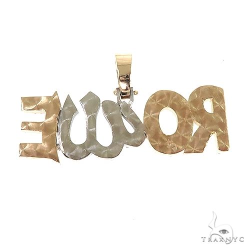 Custom Made Diamond Allah Symbol 'ROWE' Name Pendant 67213 - Image 4