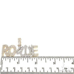 Custom Made Diamond Allah Symbol 'ROWE' Name Pendant 67213 - Image 5