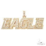Custom Made Diamond Baguette Name Pendant 67190 - Image 1