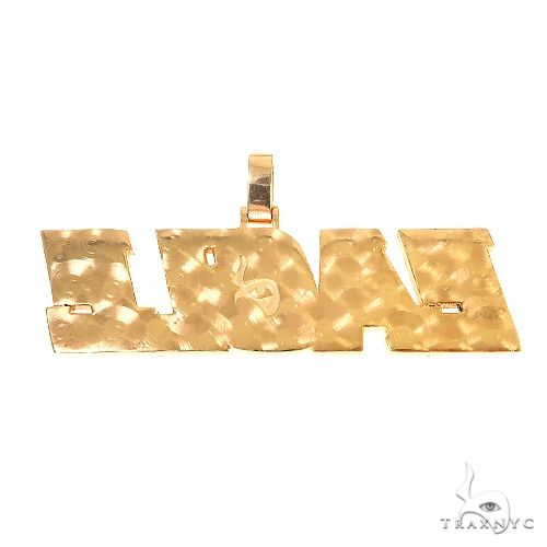 Custom Made Diamond Baguette Name Pendant 67190 - Image 4