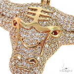 Custom Made Diamond Bull Pendant 68668 - Image 3