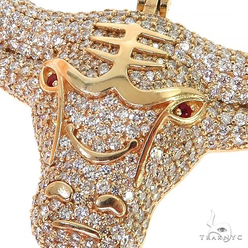 Custom Made Diamond Bull Pendant 68668 - Image 3