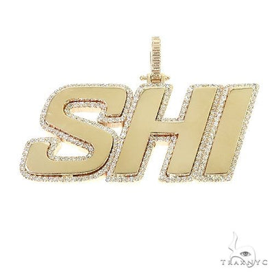 Custom Made Diamond Frame 'SHI' Name Pendant 66708 - Image 1