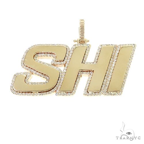 Custom Made Diamond Frame 'SHI' Name Pendant 66708 - Image 1