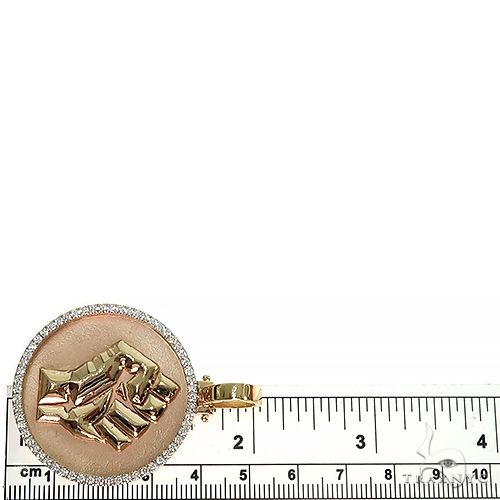 Custom Made Diamond Frame 14K Solid Gold People Power BLM Pendant, photo 7 of 7