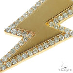Custom Made Diamond Gold Plated Silver Lightning Pendant 66532 - Image 4