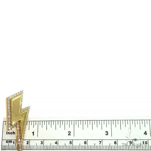 Custom Made Diamond Gold Plated Silver Lightning Pendant 66532 - Image 5