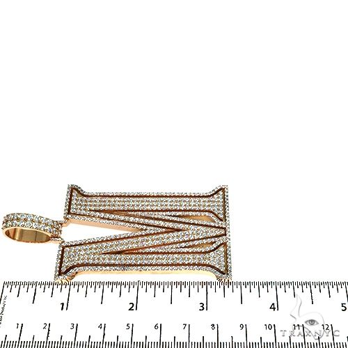 18K Gold Custom Made Diamond Initial Pendant, photo 6 of 6
