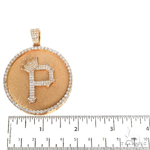 14K Gold Custom Made Diamond Initial Pendant, photo 6 of 7