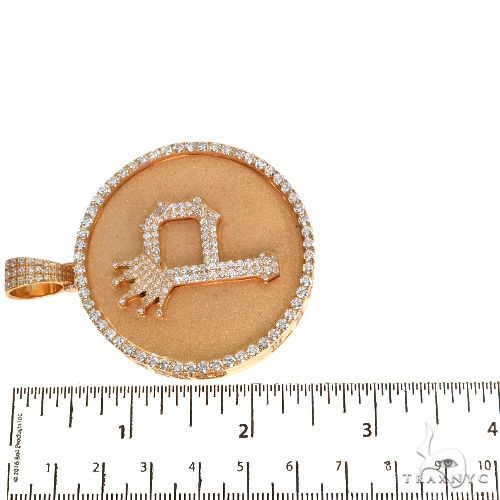 14K Gold Custom Made Diamond Initial Pendant, photo 7 of 7