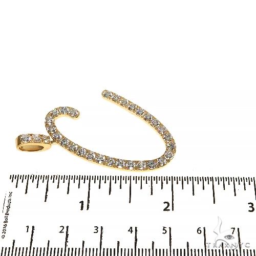 14K Gold Custom Made Diamond Initial Pendant, photo 6 of 6