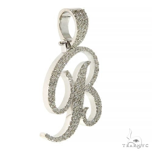 14K Gold Custom Made Diamond Initial Pendant, photo 2 of 6