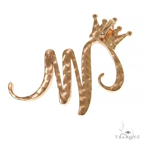 14K Gold Custom Made Diamond Initial Pendant, photo 5 of 7