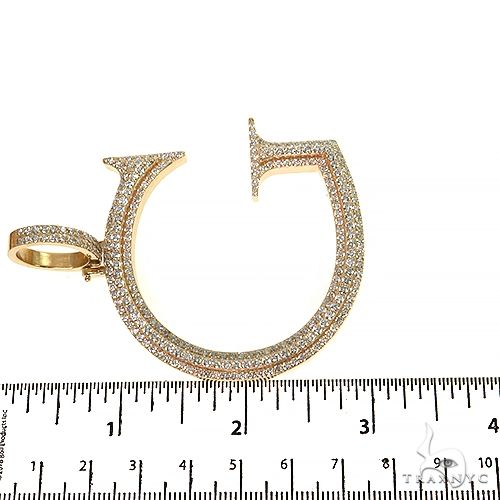 14K Gold Custom Made Diamond Initial Pendant, photo 5 of 5