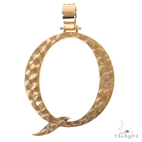 14K Gold Custom Made Diamond Initial Pendant, photo 4 of 6